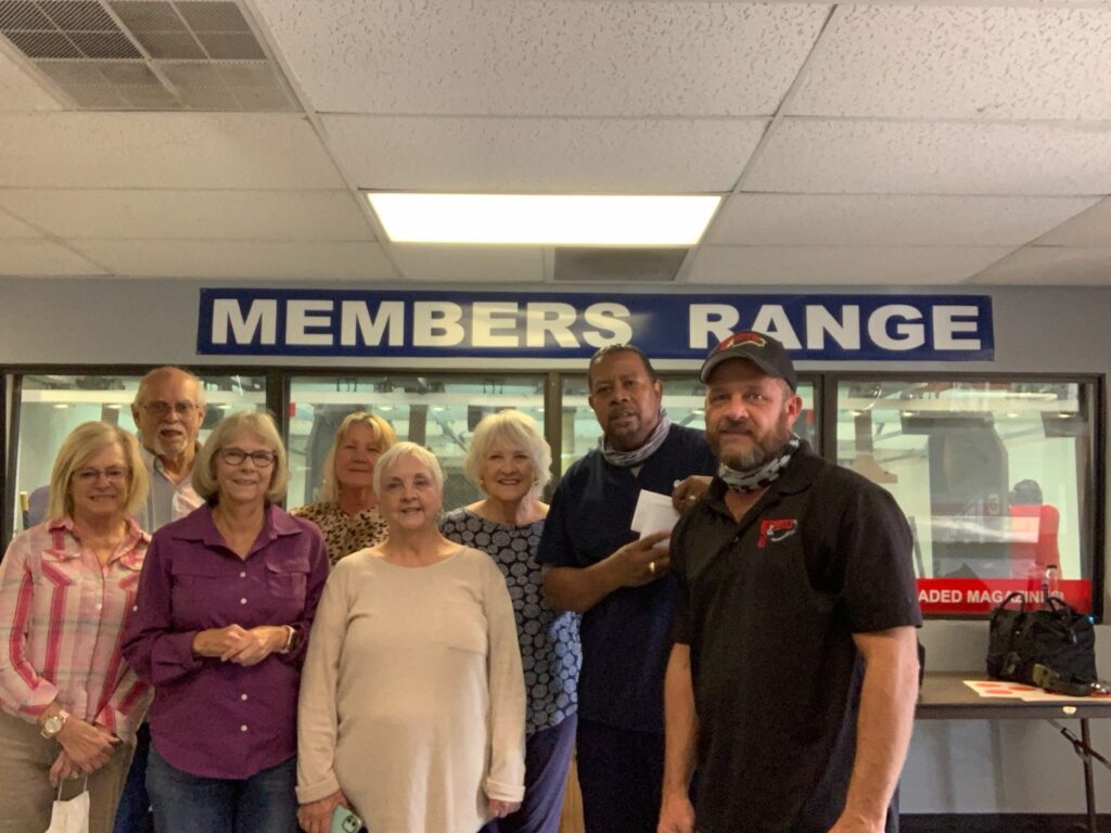 Firearms training class group photo at the members range